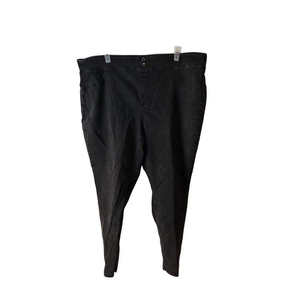 Terra & Sky Black Flat Waist Jeans 3X
